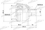 PATRON ШРУС внутренний 25x35x34 OPEL: CALIBRA A 90-97, VECTRA A 89-95, VECTRA A хечбэк 89-95, SAAB: 900 II 93-98, 900 II кабрио 93-98, 900 II купе 93-98 (PCV1072)