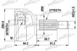 PATRON ШРУС наружн к-кт NISSAN: PRIMASTAR Van 2.0/dCi 100/dCi 80 02-, OPEL: VIVARO Combi 1.9 DI/1.9 DTI/2.0 16V/2.5 DTI 01-, RENAULT: TRAFIC II Van 1.9 dCi (PCV1549)