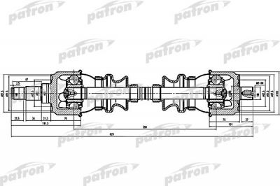 PATRON Полуось MERCEDES-BENZ:/8 230.6/250/250/250 2.8/280/280 E 68-76,/8 200/200/200 D/220/220 D/230.4/240 D/240 D 3.0 68-77,/8 купе 250 C/250 C 2.8/280 C/280 C (PDS1092)