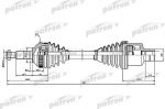 PATRON Полуось прав FORD: MONDEO I 1.6 i 16V/1.8 i 16V/1.8 i 16V 4x4/2.0 i 16V/2.0 i 16V 4x4 93-96, MONDEO   1.6 i 16V/1.8 i 16V/1.8 i 16V 4x4/2.0 i 16V/2.0 i 1 (PDS1258)