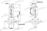 Patron PLH7-12/55 лампа накаливания, основная фара на VW MULTIVAN V (7HM, 7HN, 7HF, 7EF, 7EM, 7EN)