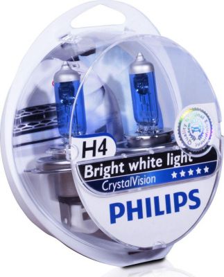 Philips CrystalVision 12342CVSM комплект ламп H4 и W5W, 4300 К, 2+2 шт.