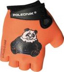 Велоперчатки Polednik Baby р. 4 оранжевые, детские с рисунком, эластичный верх, замшевая ладошка