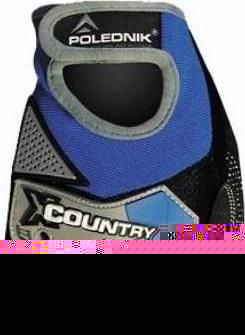 Велоперчатки Polednik X-COUNTRY NEW р. 12 XXL синие, прорезиненный защищенный верх, замшевая ладошка