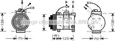 Prasco AIAK015 компрессор, кондиционер на VW PASSAT Variant (3B6)