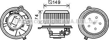 Prasco AL8139 электродвигатель, вентиляция салона на ALFA ROMEO 147 (937)