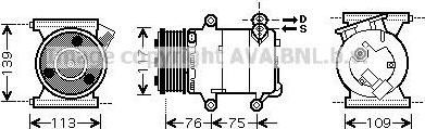 Prasco AUK185 компрессор, кондиционер на LAND ROVER FREELANDER 2 (LF_, FA_)