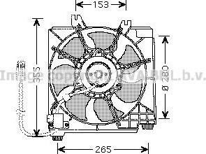 Prasco CR7511 вентилятор, охлаждение двигателя на CHRYSLER NEON (PL)