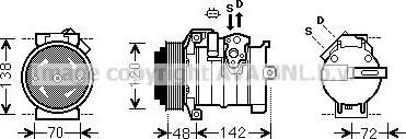 Prasco CRK131 компрессор, кондиционер на JEEP GRAND CHEROKEE III (WH, WK)