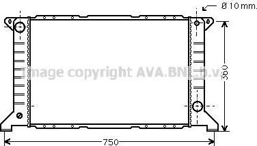 Prasco FD2169 радиатор, охлаждение двигателя на FORD TRANSIT c бортовой платформой/ходовая часть (E_ _)
