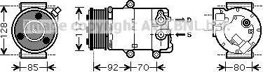 Prasco FDK415 компрессор, кондиционер на FORD MONDEO IV (BA7)