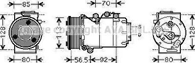 Prasco FDK497 компрессор, кондиционер на FORD FOCUS II седан (DA_)