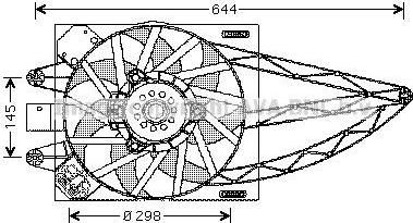 Prasco FT7528 вентилятор, охлаждение двигателя на FIAT PANDA (169)