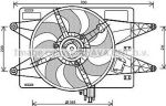 Prasco FT7558 вентилятор, охлаждение двигателя на FIAT DOBLO Cargo (223)