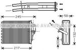 Prasco FTA6304 теплообменник, отопление салона на FIAT PANDA (169)