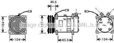 Prasco FTK324 компрессор, кондиционер на FIAT TEMPRA S.W. (159)