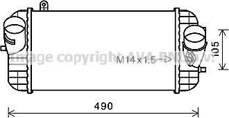 Prasco HY4326 интеркулер на HYUNDAI SANTA FE III (DM)