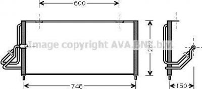 Prasco JE5026 конденсатор, кондиционер на JEEP CHEROKEE (XJ)