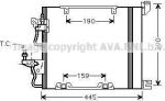 Prasco OL5368D конденсатор, кондиционер на OPEL ASTRA H (L48)
