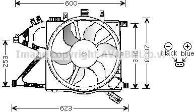 Prasco OL7506 вентилятор, охлаждение двигателя на OPEL CORSA C фургон (F08, W5L)