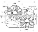 Prasco OL7571 вентилятор, охлаждение двигателя на CHEVROLET CAPTIVA (C100, C140)