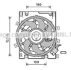 Prasco OL7604 вентилятор, охлаждение двигателя на OPEL ASTRA H (L48)