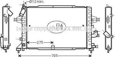 Prasco OLA2364 радиатор, охлаждение двигателя на OPEL ASTRA H (L48)