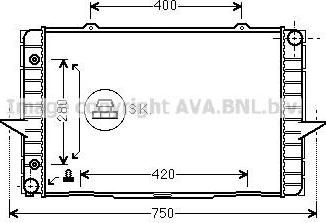 Prasco VO2064 радиатор, охлаждение двигателя на VOLVO V70 I (LV)