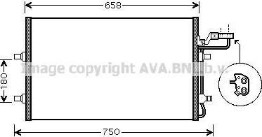 Prasco VO5140 конденсатор, кондиционер на VOLVO C30