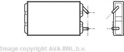Prasco VO6041 теплообменник, отопление салона на VOLVO 960 Kombi (965)