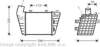Prasco VW4163 интеркулер на VW GOLF III (1H1)