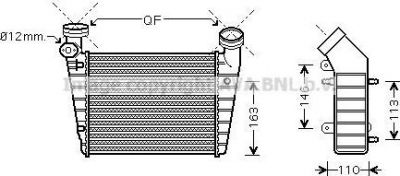 Prasco VW4216 интеркулер на VW PASSAT (3B3)