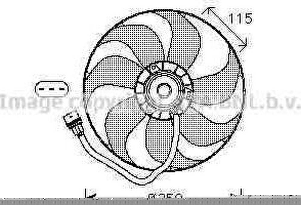 Prasco VW7521 вентилятор, охлаждение двигателя на VW GOLF IV (1J1)