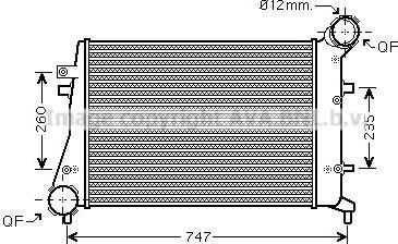 Prasco VWA4268 интеркулер на VW GOLF V (1K1)