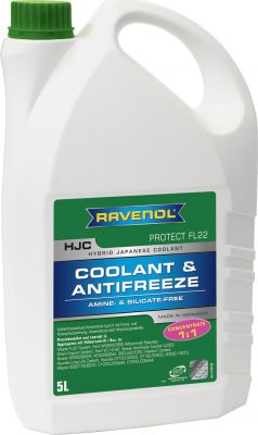 RAVENOL 4014835755857 АНТИФРИЗ КОНЦЕНТРАТ ЗЕЛЕНЫЙ HJC HYBRID JAPANESE COOLANT CONCENTRATE (5 Л)