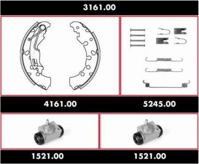 Remsa 3161.00 комплект тормозов, барабанный тормозной механизм на OPEL CORSA D