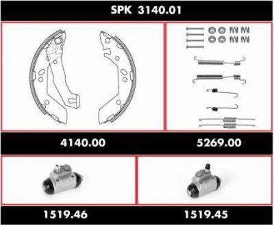 Remsa SPK 3140.01 комплект тормозов, барабанный тормозной механизм на HYUNDAI ACCENT II седан (LC)