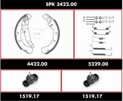 Remsa SPK 3422.00 комплект тормозов, барабанный тормозной механизм на OPEL ASTRA G универсал (F35_)