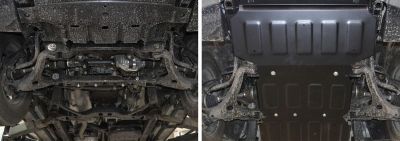 RIVAL RIVAL 111.2838.1 Защита радиатора + картера, Kia Mohave 2017-, V - все; 2 Части (111.2838.1)