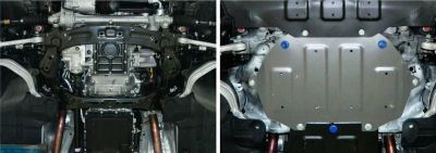 RIVAL Защита картера Hyundai Genesis G90 2016-/Hyundai Genesis 2014-2017, часть 2 (часть 1 -333.2353.1), (333.2354.1)