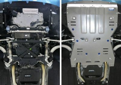 RIVAL RIVAL 333.4605.1 Защита картера + КПП + комплект крепежа, Porsche Macan 2014-, V - 3.0; 3.6; 3.0d (333.4605.1)