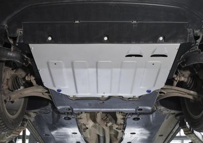 RIVAL 333.5115.1 Защита картера+кпп алюм. с креп. vw tiguan 1.4/2.0d/2.0 17>/ skoda kodiaq 2.0/2.0d 17>