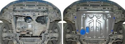 RIVAL 333.5773.1 Защита картера+кпп алюм. с креп. ув.р. toyota corolla 1.6/1.8 07>/ auris 07-13/13-16
