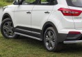 RIVAL RIVAL R.2310.009 Защита заднего бампера d57 + комплект крепежа, RIVAL, Hyundai Creta 2016- (R.2310.009)