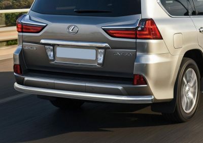 RIVAL RIVAL R.3210.009 Защита заднего бампера 75х42 овал + комплект крепежа, RIVAL, Lexus LX 2015- (R.3210.009)
