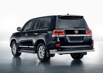 RIVAL RIVAL R.5717.010 Защита заднего бампера d76+d42 + комплект крепежа, RIVAL, Toyota Land Cruiser 200 2015- (R.5717.010)