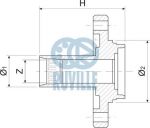 Ruville 485816 ступица колеса на FIAT UNO (146A/E)