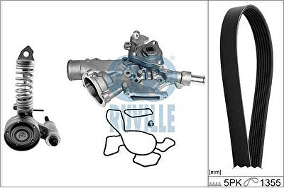 Ruville 55345803 водяной насос + комплект ручейковых ремней на OPEL CORSA C фургон (F08, W5L)