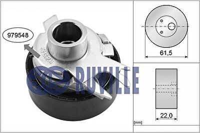 RUVILLE Ролик натяжной ГРМ VAG Polo/Caddy 1,0/1,4L 10/99-01/04 030109243M (030109243L, 55719)