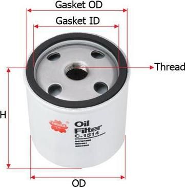 SAKURA Фильтр масляный OPEL AstF/G/VecA/OmA/B NEXIA без упаковки (650401, C-1514) SAKURA Фильтр масляный OPEL AstF/G/VecA/OmA/B NEXIA без упаковки (650401, C-1514)
